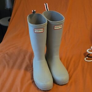 Hunter Womens Sz 9 Light Gray Play Tall Rain Boots